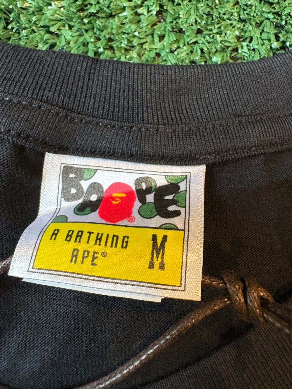 BAPE Varsity Style Logo Tee Black NWT - Picture 4 of 9